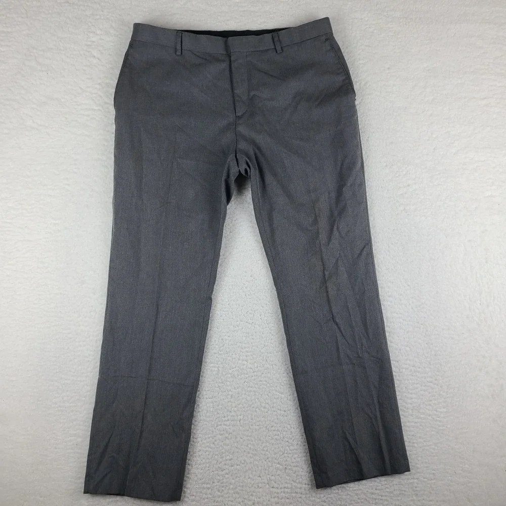 Banana Republic Dress Pants‎ Mens 35x30 Dark Gray Tailored Slim Fit Slacks